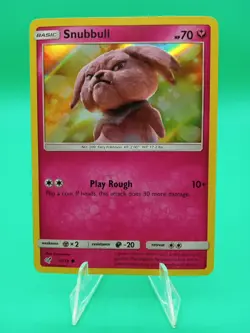 2019 Pokemon Detective Pikachu Snubbull #15 Extremely LP-NM - Image 1