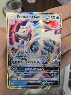 Pokemon TCG Primarina GX 42/149 Sun & Moon Base Set Holo LP - Image 1