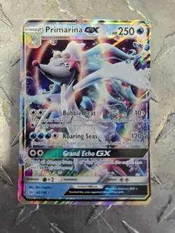 Pokemon TCG Primarina GX 42/149 Sun & Moon Base Set Holo LP - Image 4