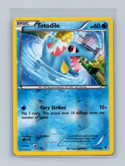 Totodile 15/119 Common Phantom Forces Pokemon Reverse Holo Lightly Played - Image 1