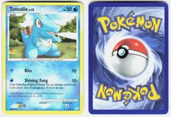 Totodile 8/12 Common DP Trainer Kit: Manaphy & Lucario Pokemon Lightly Played - Image 1