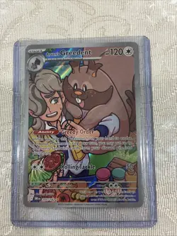 Pokemon TCG Arven's Greedent 205/182 Destined Rivals Illustration Rare - Image 1