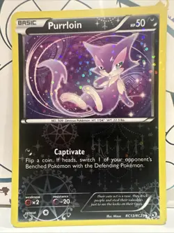 Pokemon Purrloin RC13/RC25 Legendary Treasures Reverse Holo NM - Image 1
