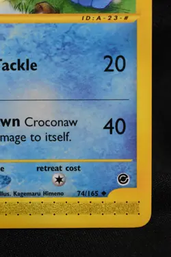 Croconaw 74/165 MP Expedition Base Set Regular Uncommon Unlimited Pokemon TCG - Image 4
