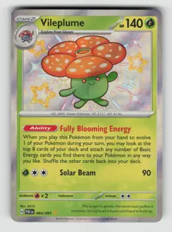 Pokemon - Vileplume - 094/091 SV: Paldean Fates - Shiny Rare - NM - Image 1
