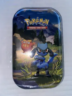 Pokemon Mega Evolution Ascended Heroes Mini Tin Riolu Sealed New 3/28 - Image 1