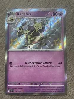 Pokemon Kadabra 'Baby' Shiny - Paldean Fates 143/091, Pack Fresh, Near Mint NM - Image 3