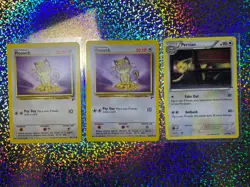 Pokemon TCG HP Regular: Base Set 2 80/130 Meowth; Ancient Origins 62/98 Persian - Image 1