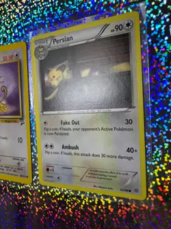 Pokemon TCG HP Regular: Base Set 2 80/130 Meowth; Ancient Origins 62/98 Persian - Image 3