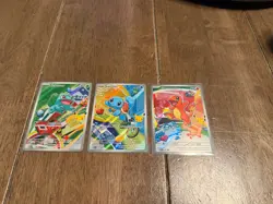 Pokemon First Partner Illustration Kanto Bulbasaur Charmander Squirtle 37 38 39 - Image 1