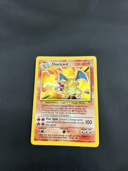 Pokemon TCG Charizard Base Set Holo Unlimited Rare Card 4/102 - Image 1