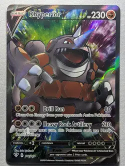 Rhyperior V 181/189 Ultra Rare Darkness Ablaze Pokemon Near Mint - Image 1