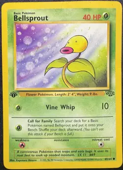 Pokemon TCG Bellsprout 49/64 Jungle Set First Edition Common Vintage - Image 1