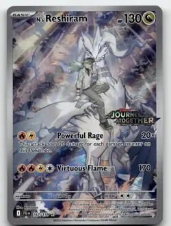 N'S RESHIRAM 167/159 ILLUSTRATION RARE JOURNEY TOGETHER POKEMON NEAR MINT - Image 2