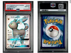 2019 POKEMON SUN & MOON HIDDEN FATES #SV69 FULL ART/UMBREON GX PSA 10 - Image 3