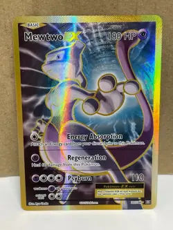 Pokemon Mewtwo EX Ultra Rare Full Art Holo 103/108 Evolutions LP - Image 1