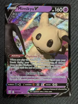 Mimikyu V 062/163 Holo V Rare Battle Styles Pokemon Near Mint - Image 1