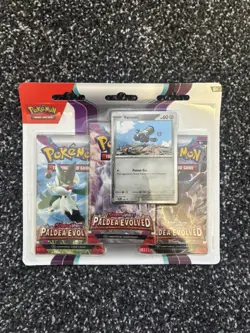 Pokemon TCG Paldea Evolved Triple Blister Varoom Promo New & Sealed - Image 1