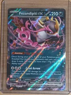 Fezandipiti Ex Holo Ascended Heroes Double Rare 142/217 Pokemon TCG - Image 1