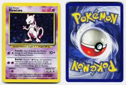 MEWTWO BASE SET UNLIMITED 10/102 MP HOLO RARE POKEMON - Image 1