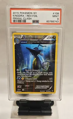 2015 POKEMON XY KINGDRA Reverse Foil Holo Rare Primal Clash #108 PSA 9 MINT - Image 1