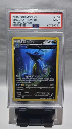 2015 POKEMON XY KINGDRA Reverse Foil Holo Rare Primal Clash #108 PSA 9 MINT - Image 3