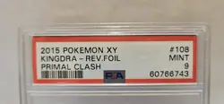 2015 POKEMON XY KINGDRA Reverse Foil Holo Rare Primal Clash #108 PSA 9 MINT - Image 5