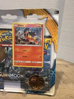 Pokemon Sun & Moon Litten 3-Pack Booster Blister Set - Factory Sealed - Image 4