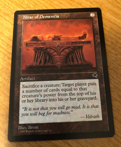 MTG Altar of Dementia Tempest Regular Rare NM - Image 1