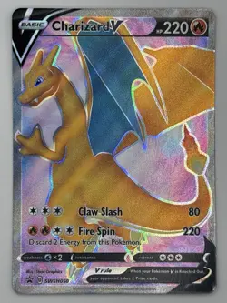 Pokemon TCG Charizard V Black Star Promo SWSH050 - Image 1