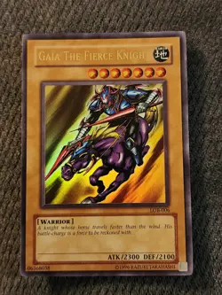 Yugioh! Gaia The Fierce Knight LOB-006 Ultra Rare Unlimited Holo [MP] - Image 1