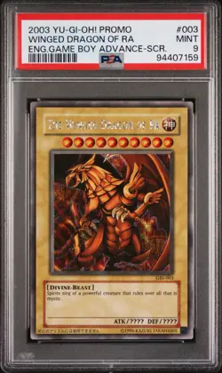 Yugioh Winged Dragon Of Ra Game Boy Secret Rare PSA 9 GBI-003 - Image 1