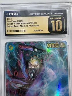 CGC 10 PRISTINE Sanji Secret Rare Alternate Art OP06-119 One Piece Free Delivery - Image 3