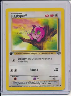 Jigglypuff 54/64 1st Edition LP Pokemon Card TCG Jungle - Image 1