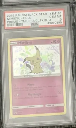 Mimikyu SM163 Holo Pokemon Card 2019 Team Up Blister Promo - PSA 10 Gem Mint - Image 2