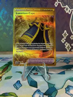 2023 Pokemon TCG Trainer Card Luxurious Cape 265/182 Gold Full Art Secret Rare - Image 1