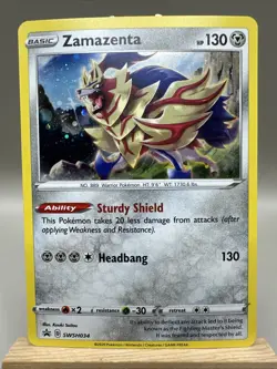 Zamazenta SWSH034 SWSH: Sword & Shield Promo Cards NM Pokemon Card TCG - Image 1