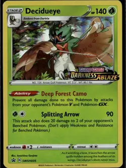Decidueye Prerelease Promo SWSH: Sword & Shield Promo Cards SWSH035 Grass Holo P - Image 1