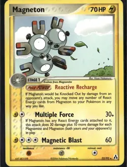 Magneton Rare Legend Maker 22/92 Lightning Pokemon Card - Image 1