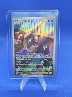 Pokemon TCG Houndour Obsidian Flames Holo Card 204/197 Illustration Rare - Image 1