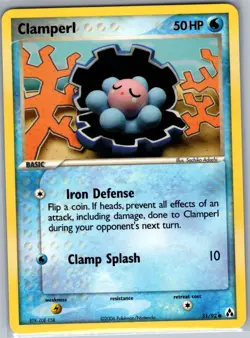 Clamperl 51/92 Non Holo Legend Maker - Pokemon Card - NM - Image 1