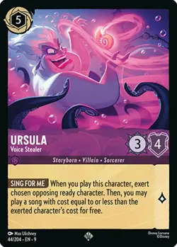Disney Lorcana TCG - Fabled - Ursula - Voice Stealer Rare 44/204 - Image 1