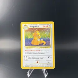 #2 Dragonite 4/62 Fossil 1999 Holo Rare WOTC Pokemon Card TCG LP front / MP back - Image 1