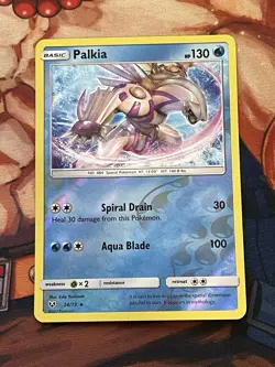 Palkia 24/73 Reverse Holo Rare Shining Legends Pokemon Card - Image 1