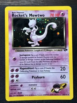 Pokemon Rocket's Mewtwo Promo 14 /132 70 HP TPC Card - Image 2