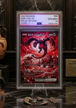 Pokemon Card DARK Lugia Gx SAR Signed UV Italian Artist Fancard 19 Of 33 - Image 1