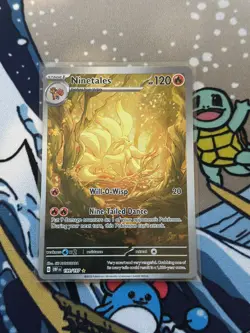 Pokemon TCG Card Ninetales 199/197 Obsidian Flames Illustration Rare - NM - Image 1