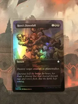 MTG Hero's Downfall Borderless FOIL Foundations FDN 0319 NM - Image 1