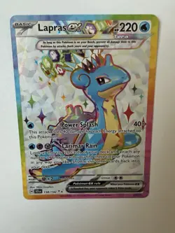 Pokemon Lapras ex 158/142 Special Illustration Rare Holo Stellar Crown NM - Image 5