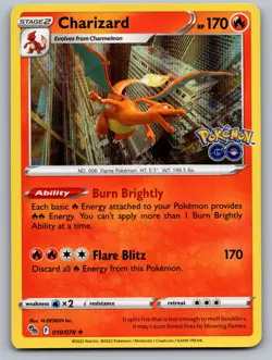 Charizard 010/078 Pokemon GO Holo MP - Image 1